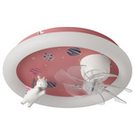 Ανεμιστηρας Οροφης Παιδικος Μονοκερος ροζ 15w με led φωσ 48w και Κοντρολ