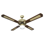 Ανεμιστηρας Οροφης με 1φως e27 Καφε Χρυσος Φ125 70w με Τηλεχειριστηριο