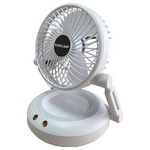 Ανεμιστηρας Γραφειου-Επιτοιχος  Αναδιπλουμενος Επαναφορτιζομενος με led φωσ και Περιστροφη φ16 Λευκος