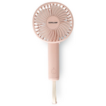 Ανεμιστηρας Χειρος Επαναφορτιζομενος με usb και Περιστροφη 180° φ9 ροζ