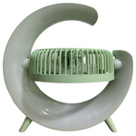 Ανεμιστηρας Γραφειου Επαναφορτιζομενος 5w Φ14,5 με led φωσ rgb Πρασινο Μεντας