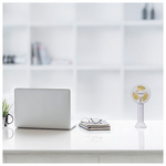 Ανεμιστηρας Χειρος Επαναφορτιζομενος με usb φ9 Λευκο-Κιτρινο