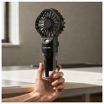 Ανεμιστηρας Χειρος Mist Επαναφορτιζομενος Φ6.5 Μαυρο