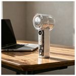 Ανεμιστηρας Χειρος με Επιφανεια Ψυξης Επαναφορτιζομενος φ6 Λευκο-Διαφανο