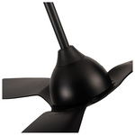 Ανεμιστηρας Οροφης Αδιαβροχος  Ip44 Μαυρος, 3 Φτερωτες, με Κοντρολ Φ132 dc 33w