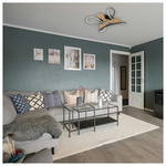 Ανεμιστηρας Οροφης Μαυρος με led φωσ και Κοντρολ φ70 dc 26w