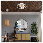 Ανεμιστηρας Οροφης Λευκο και Ξυλο με led φωσ και Κοντρολ φ68 dc 26w