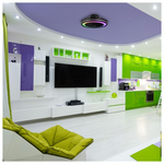 Ανεμιστηρας Πλαφονιερα Οροφης Μαυρος rgb φ51 dc 20w