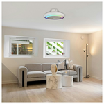 Ανεμιστηρας Πλαφονιερα Οροφης Λευκος-Γκρι rgb φ51 dc 20w