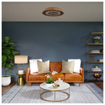 Ανεμιστηρας Πλαφονιερα Οροφης φ63 Ανοιχτο Καφε Πλεκτο 20w dc Μοτερ με led φωσ 60w και Κοντρολ