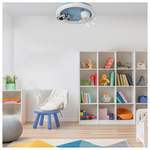 Ανεμιστηρας Οροφης Παιδικος Αστροναυτης Μπλε 15w με led φωσ 48w και Κοντρολ