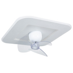 Ανεμιστηρας Πλαφονιερα Οροφης Τετραγωνος Λευκος 50x50 dc Μοτερ 15w με led φωσ 50w