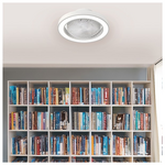 Ανεμιστηρας Πλαφονιερα Οροφης Λευκος φ50 dc Μοτερ 15w με led φωσ 50w