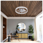 Ανεμιστηρας Πλαφονιερα Οροφης Χρωμα Ξυλου-Λευκο φ50 dc 20w