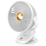 Ανεμιστηρας Γραφειου Επαναφορτιζομενος με Μανταλακι φ17 5w Λευκος