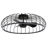 Ανεμιστηρας Πλαφονιερα Οροφης φ79 Μαυρος 28w dc Μοτερ με led φωσ 60w και Κοντρολ