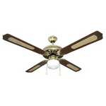 Ανεμιστηρας Οροφης με 1 φωσ e27 Καφε Χρυσος Φ125 70w