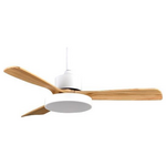 Ανεμιστηρας Οροφης Λευκο και Ξυλο με led φωσ και Κοντρολ Φ122 dc 35w