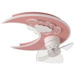 Ανεμιστηρας Οροφης Παιδικος Φεγγαρι ροζ 24w με led φωσ 41w και Κοντρολ