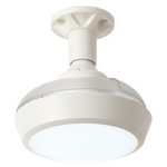 Ανεμιστηρας-Φωτιστικο με Ανοιγοκλειομενες Φτερωτες φ42 dc Μοτερ 15w Λευκος με Κοντρολ 18w Βιδωτος σε ε27