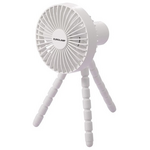 Ανεμιστηρας Γραφειου Λευκος φ11 3w Ευκαμπτο Τριποδο Επαναφορτιζομενος
