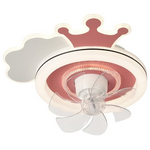 Ανεμιστηρας Οροφης Παιδικος Κορωνα ροζ 15w με led φωσ 65w και Κοντρολ