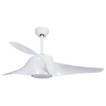 Ανεμιστηρας Οροφης Χρωμα Λευκο με led φωσ και Κοντρολ Φ132 dc Μοτερ 35w