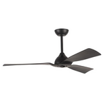 Ανεμιστηρας Οροφης Αδιαβροχος  Ip44 Μαυρος, 3 Φτερωτες, με Κοντρολ Φ132 dc 33w