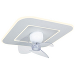 Ανεμιστηρας Πλαφονιερα Οροφης Τετραγωνος Λευκος 50x50 dc Μοτερ 15w με led φωσ 50w