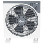Ανεμιστηρας box fan Τετραγωνος Ασπρο-Γκρι φ37 45w