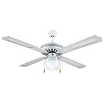 Ανεμιστηρας Οροφης με 1φως e27 Λευκος Φ125 70w