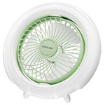 Ανεμιστηρας Γραφειου-Κρεμαστος Επαναφορτιζομενος φ16 4w με led φωσ Πρασινο Μεντας