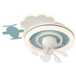 Ανεμιστηρας Οροφης Παιδικος Αεροπλανακι Μπλε 15w με led φωσ 65w και Κοντρολ