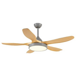 Ανεμιστηρας Οροφης Γκρι και Ξυλο με led φωσ και Κοντρολ Φ137 dc 55w