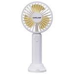 Ανεμιστηρας Χειρος Επαναφορτιζομενος με usb φ9 Λευκο-Κιτρινο