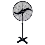Ανεμιστηρας Βιομηχανικος Μεταλλικος Ορθοστατης Μαυρος φ66 160w με Διακοπτη Περιστροφης