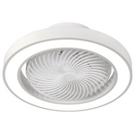 Ανεμιστηρας Πλαφονιερα Οροφης Λευκος φ50 dc Μοτερ 15w με led φωσ 50w