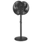 Ανεμιστηρας Ορθοστατης με Διπλη Κεφαλη φ40 120w Μαυρος με Κοντρολ