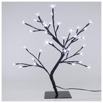 Δεντρο Κερασια, 36 led 5mm, με Λουλουδια Σιλικονης, με Μετασχηματιστη, Προεκταση Παροχης 500cm, Λευκο Led, 45cm, Ip44