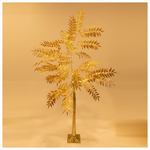 Χρυσο Δεντρο με Πλατυ Φυλλο 2,1m, 4,5v Μετασχηματιστη, 180 Θερμα Λευκα Mini Led, Προεκταση Παροχης 3m, Ip44