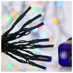 Σειρα, 240 led 3mm, 31v Μετασχηματιστη, 8 Προγραμματα & Μνημη, Πρασινο pvc Καλωδιο, Χρωματιστο Led, ανα 5cm,  Προεκταση Παροχης 3m, Ιρ44