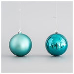 Πλαστικη Μπαλα, Πετρολ, σετ 6 τμχ (3 Γυαλιστερες, 3 Mατ), 8cm