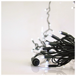 Σειρα, 100 led 5mm, 230v, 3 Επεκτασεις εωσ 9 Σετ, Πρασινο Καουτσουκ Καλωδιο, 90 Λευκa + 10 Λευκα Flash Led, ana 10cm, Προεκταση Παροχης 1,5m, Ιρ65