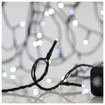 Σειρα, 300 led 3mm, 31v Μετασχηματιστη, 8 Προγραμματα & Μνημη, Πρασινο pvc Καλωδιο, Λευκο Led, ανα 5cm, Προεκταση Παροχης 3m, Ιρ44