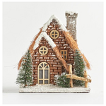 Σπιτακι Φωτιζομενο, Καφε, Μπαταριας, 22,5x18x24,5cm