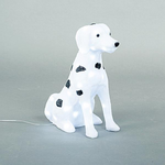 Ακρυλικος Σκυλος Δαλματιας, 4,5v, 60 Λευκα Led,  με Μετασχηματιστη, 500cm Προεκταση Παροχης, 39x22x48cm, Ip44