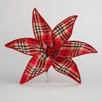 Λουλουδι Υφασματινο, Κοκκινο Καρο, 30cm