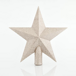 Κορυφη Δεντρου Αστερι, Σαμπανι Glitter, Πλαστικη, 20cm
