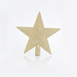 Κορυφη Δεντρου Αστερι Πλαστικο, Χρυσο με Glitter, 20,5cm