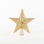 Πλαστικη Κορυφη Δεντρου, Glitter, Χρυσο, 29,5x33cm